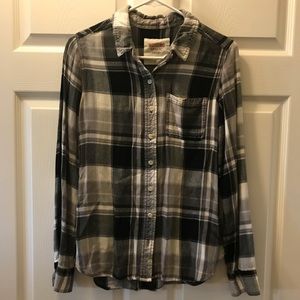 Black/white Flannel Shirt